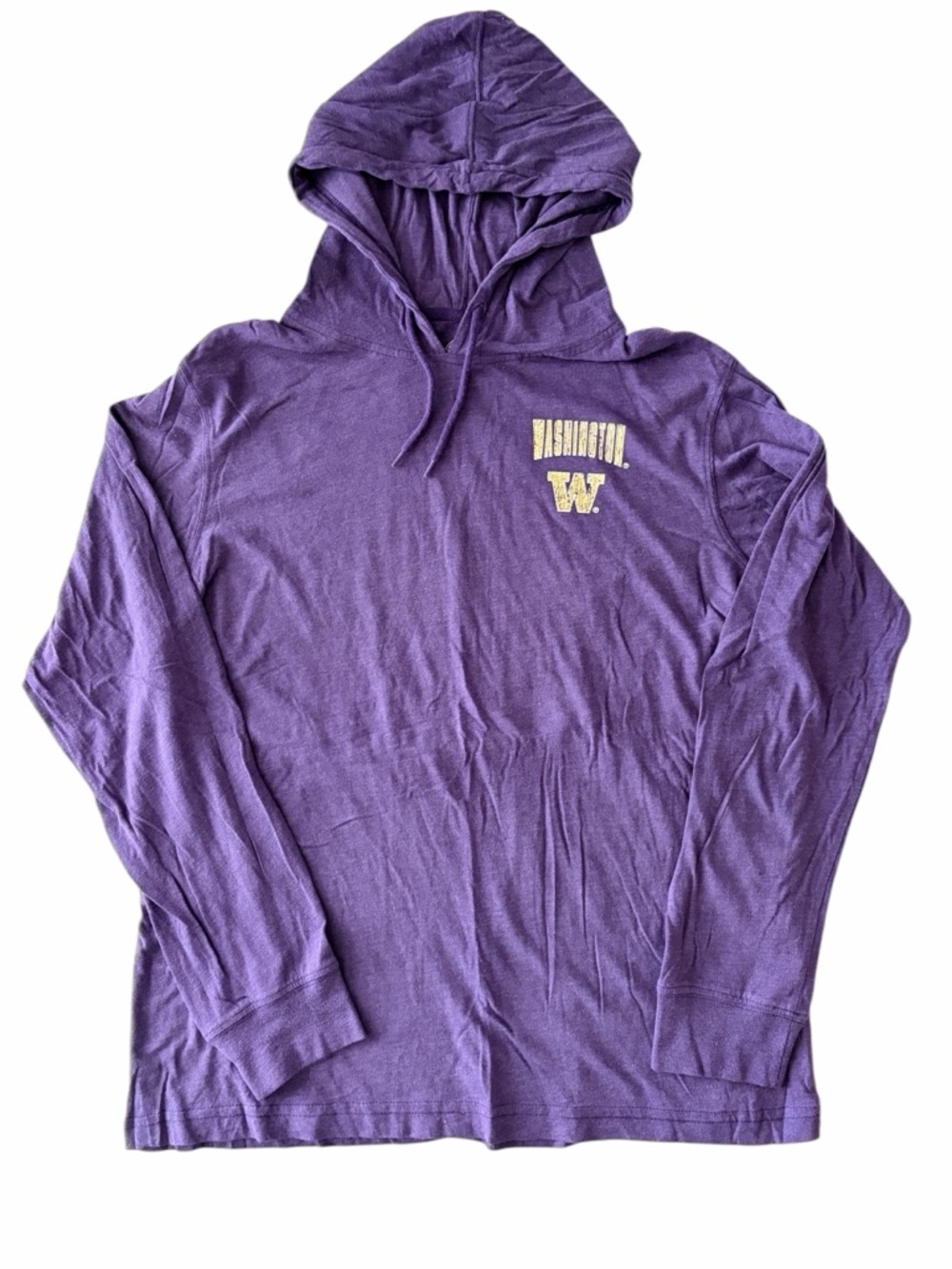 University of Washington Hooded Long-Sleeve Pull-Over Shirt, Size L